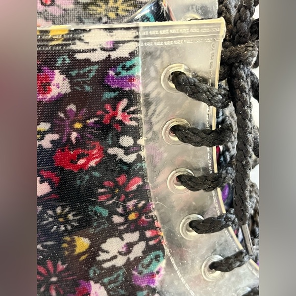 Dirty Laundry Roadie Floral Rubber Rain Combat Lace Up Boots Women’s Size 9 - Picture 14 of 16